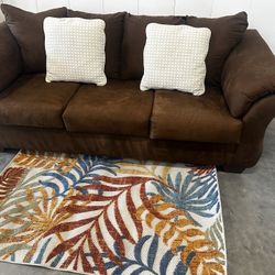 BROWN SOFA W/ FREE DELIVERY 
