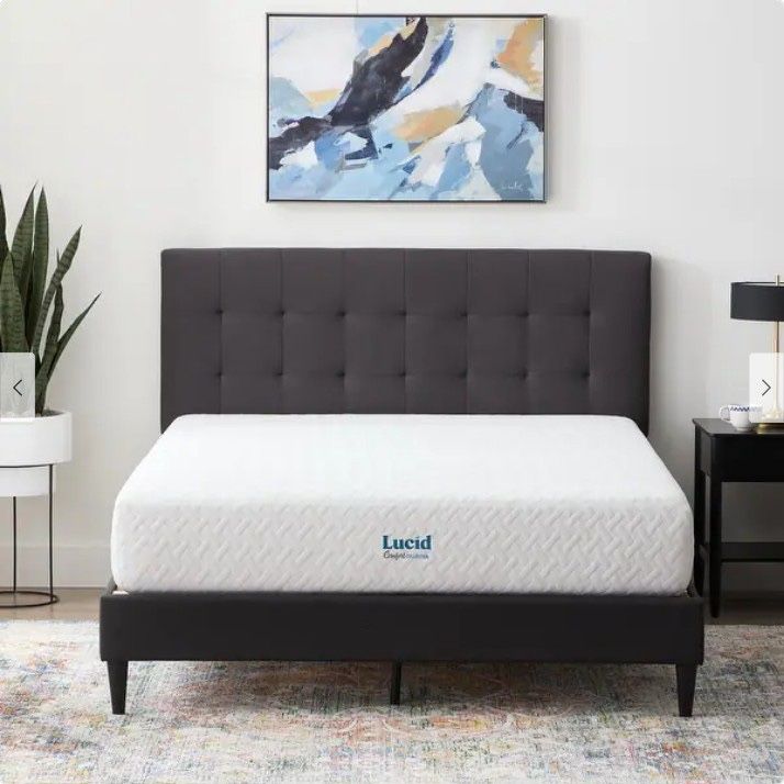 Lucid Firm 10 inch Gel Memory Foam Mattress Queen Firm