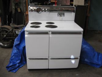 white electric range