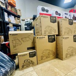 Save 100s. Of dollars. On Rockford Fosgate audio system for Can am Maverick & Polaris RZR UTV SXS (We Finance)