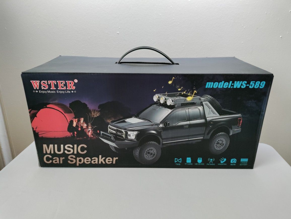 TRUCK LARGE CAR PORTABLE WIRELESS SPEAKER FM RADIO MP3 AUDIO