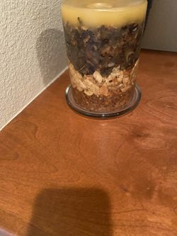 Candle with holder