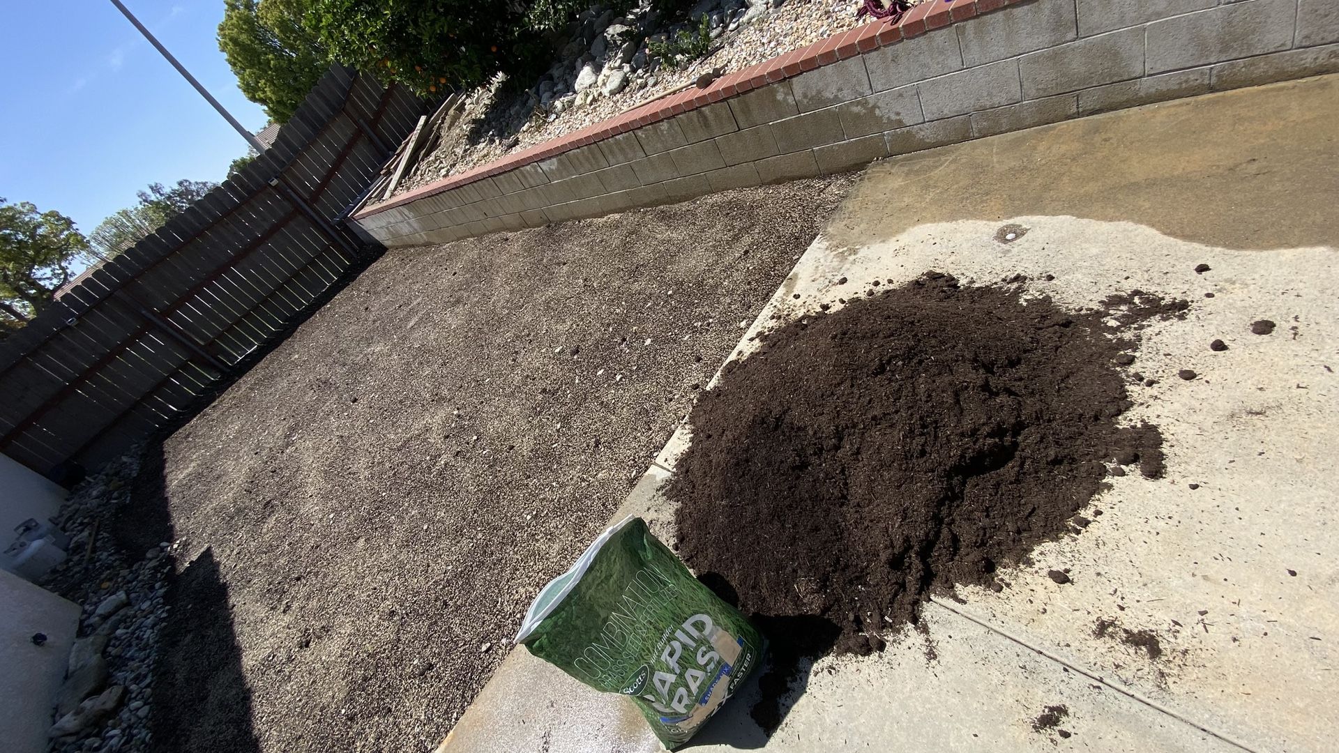 Organic Soil And Grass Seeds And Sprinklers (with Labor)