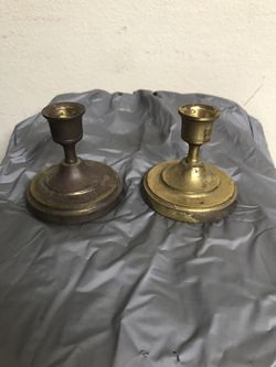 Brass Candle holder with candles