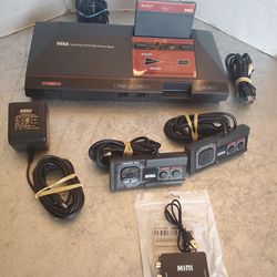 Rare Sega Master System console with game & HDMI adapter tested and working