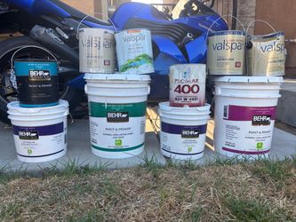 BEHR / Valspar Paint Lot – 5 Gallon & 1 Gallon – Mostly Half Full+