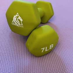 One Set ( 2 Pieces ) of 7 lb Dumbbell 