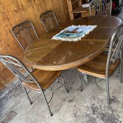 Kitchen Table With 6 Chairs And Leaf