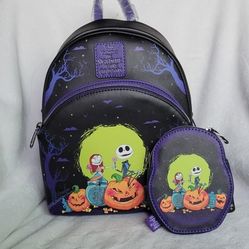 Loungefly The Nightmare Before Christmas Backpack and coin purse 