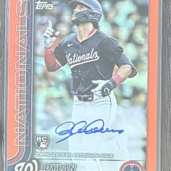 2025 Topps Series 1 Dylan Crews Real One On-Card Auto RC Orange /25 Nationals