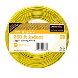 CerroMax 250 ft. 12/2 Yellow Solid SLiPWire Copper NM-B Wire
