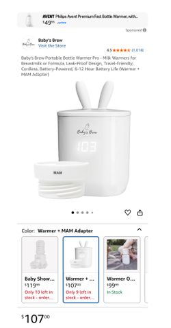 Baby's Brew Portable Bottle Warmer Pro