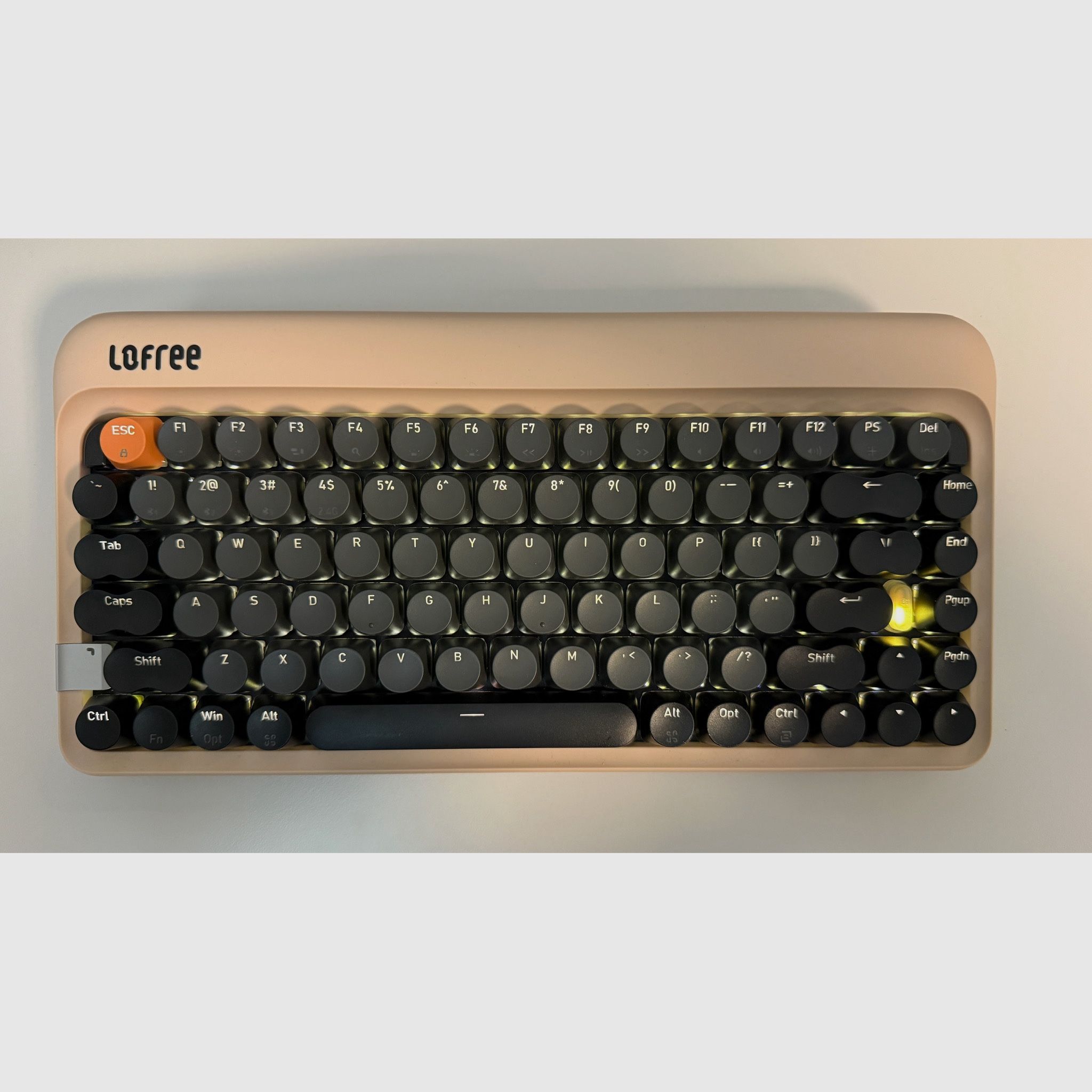 LOFREE Dot 1970s Mechanical Keyboard Milk Shake Color