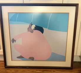 Pegge Hopper Art, "Banana Leaf", 1979, Signed by Artist