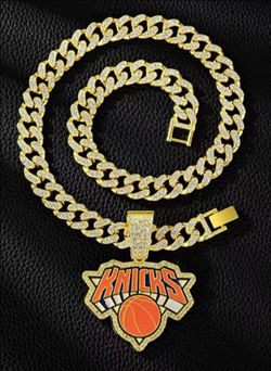Knicks basketball 🏀 Iced Chain Necklace 20 or 24"  SEE ALL 12 PICS Sold Separate SHIPPING AVAILABLE Shipping