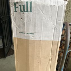 Brand New. 8” Full Size Mattress. Spring/foam Combination 