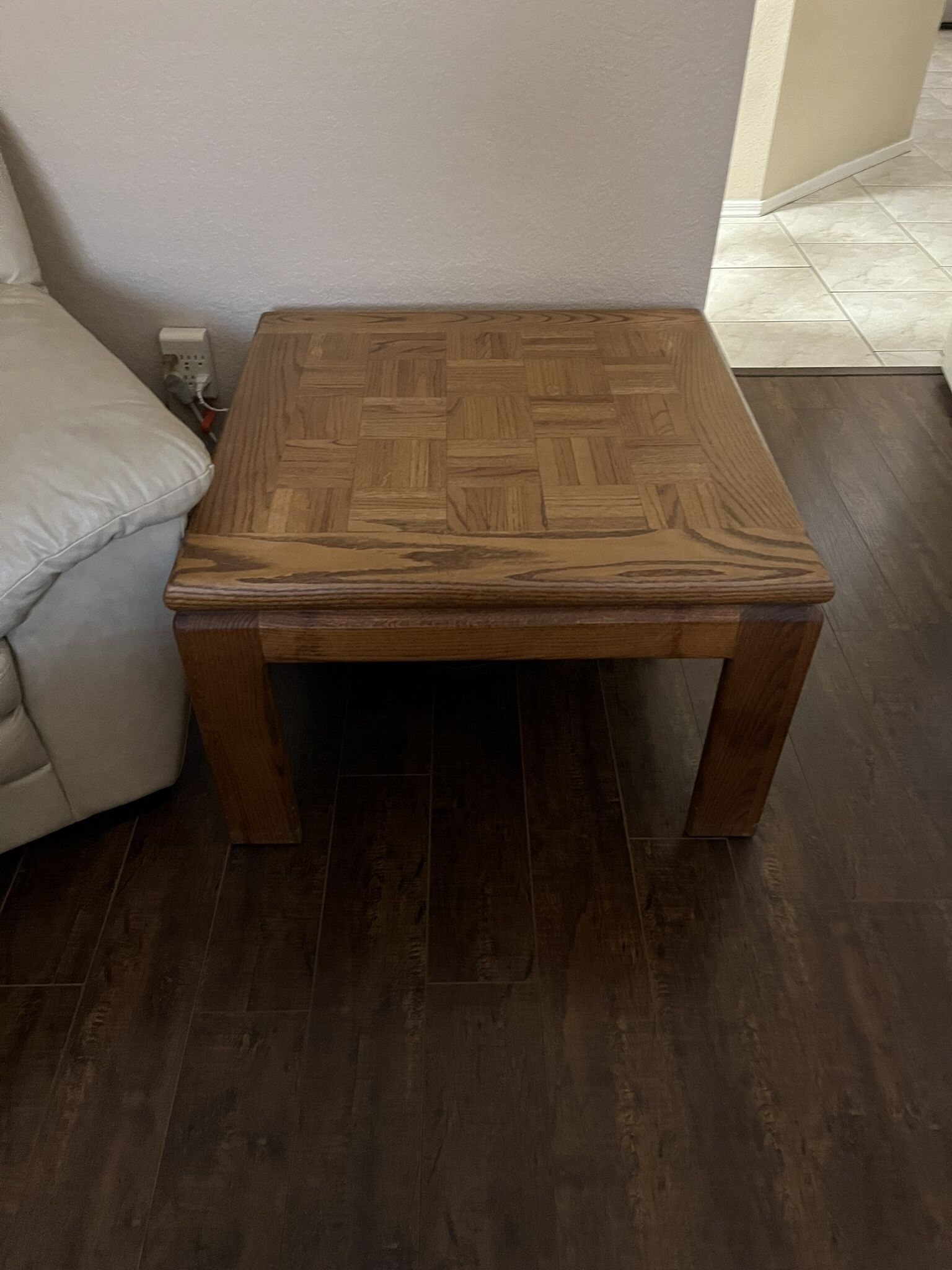 Oak End Table 30” Square