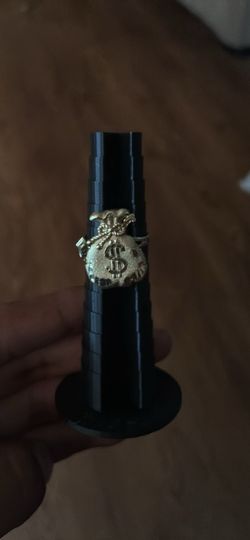 10k REAL gold money bag ring