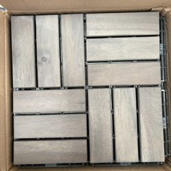 Acacia Wood Interlocking Flooring Deck Tiles 