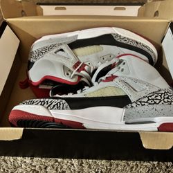 Air Jordan Spizike Wolf Grey Gym Red Black White Size 8.5