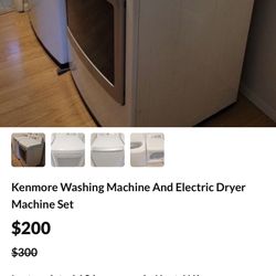 DO NOT BUY FROM THIS SELLER!!!! Kenmore Washer Dryer