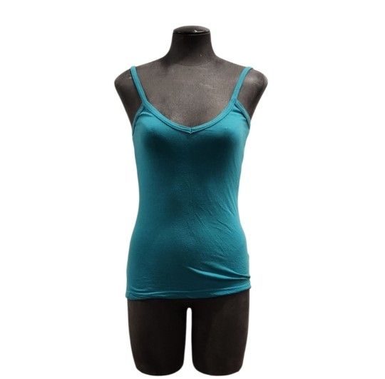 Size Small Teal Spaghetti Strap Tank Top Stain Pictured
