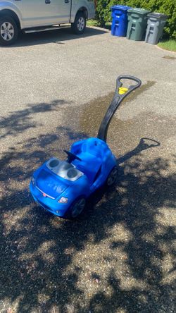 Blue car stroller
