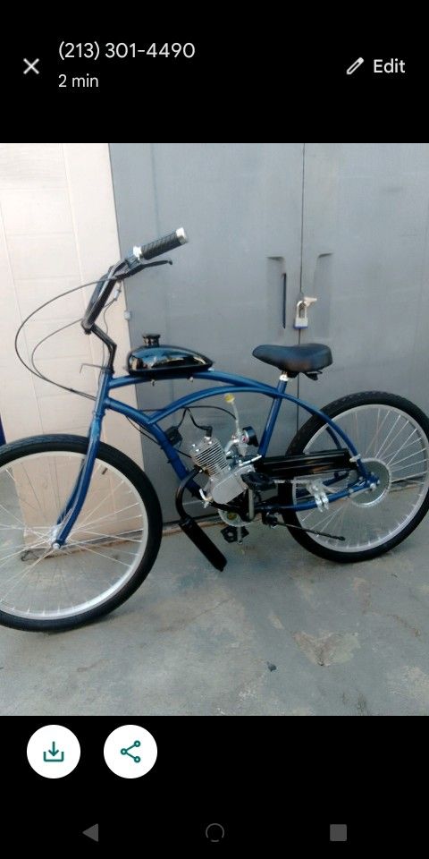New 2 Stroke Motorized Bike 100cc.