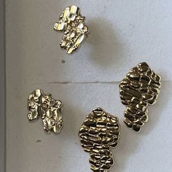 Gold Nugget Earrings 