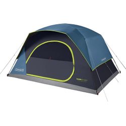 Coleman Skydome Camping Tent with Dark Room Technology, 8 Person Family Tent Sets Up in 5 Minutes and Blocks 90% of Sunlight, Weatherproof Tent