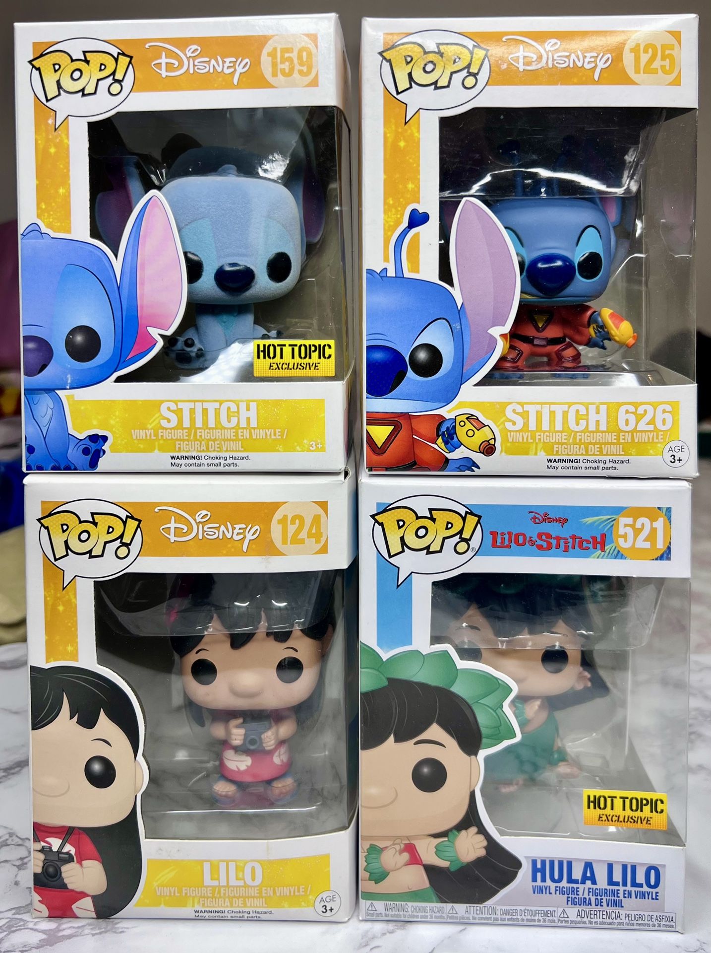 Disney Lilo & Stitch Funko Pops Hot Topic Exclusives