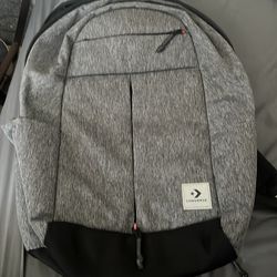 NWT Converse Backpack Heather Gray Padded School Travel 19"