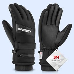 -20℉ Winter Gloves Men Women: 3M Insulation, 5-Layer Snow Ski Gloves for Cold Weather, Waterproof Touchscreen Thermal Gloves XXL