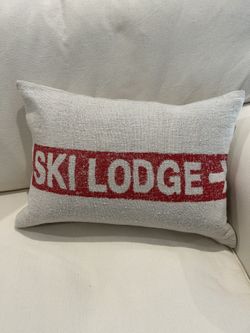 ⛷️Pottery Barn Limited Edition Pillow - NEW /with feather 🪶 Insert/No Longer Available In Store!
