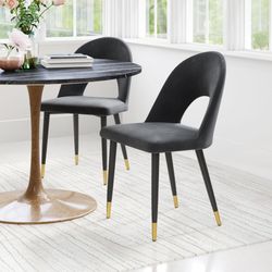 Menlo Black Dining Chair (Set of 2)
