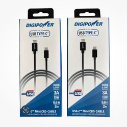 5 For $20 Hi-Speed USB Type-C to Micro Cable 6.6 ft long Charge & Sync 40% Off