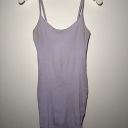 Better Be Lavender Ribbed Mini Dress Women’s Small