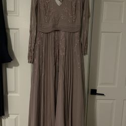 Beautiful Pink Mauve Color Long Sleeve Dress From ASOS Size 10 