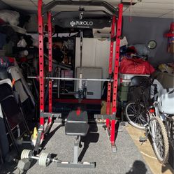 Miakalo And Ritfif Olympic Barbell With Weights Cap