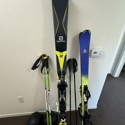 Skis Poles And Helmets