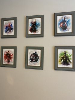 Framed super hero wall art