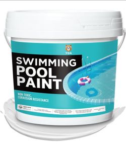 YOA Pool Waterproof Paint, Sea blue, 1 Gallon, Suitable for Cement, Putty, Latex Paint, Walls, Floors, Outdoor Pools, Fish Ponds, and Swimming Pools, 