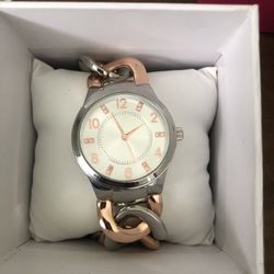 Silver & Rose Gold Watch 