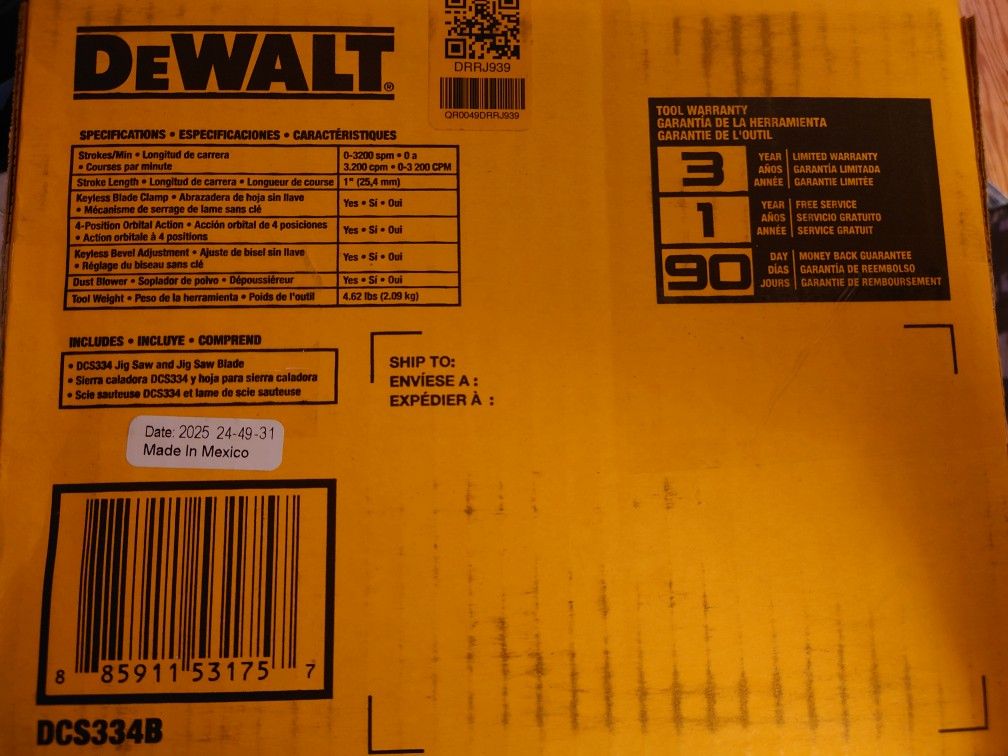 DeWalt Jig Saw (New In Box)