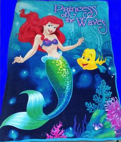 Little Mermaid Fleece Blanket $10