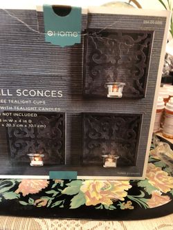 Set Of Three Wall Sconces. 