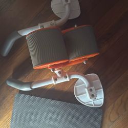 Ab Roller Wheel with Elbow Support, Automatic Rebound Ab Abdominal Exercise Roller Wheel with Phone Holder & Knee Pad, Core Exercise Equipment for Abd