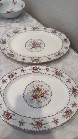 Petit point serving platters