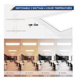 W2x4 LED Panel Light,7500 LM,Selectable 4CCT,0-10V Dimmable,(only 1) (m38)