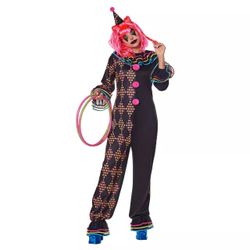 Women Adult Neon Clown costume 